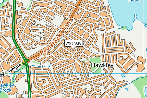 WN3 5QG map - OS VectorMap District (Ordnance Survey) WN3 5QG map - OS VectorMap District (Ordnance Survey)