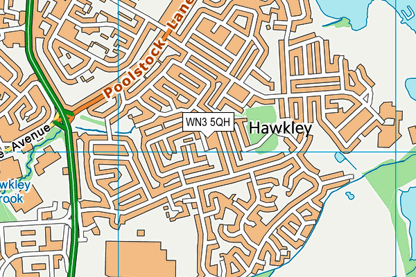 WN3 5QH map - OS VectorMap District (Ordnance Survey) WN3 5QH map - OS VectorMap District (Ordnance Survey)