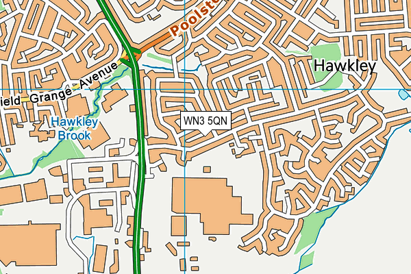 WN3 5QN map - OS VectorMap District (Ordnance Survey) WN3 5QN map - OS VectorMap District (Ordnance Survey)