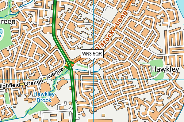 WN3 5QR map - OS VectorMap District (Ordnance Survey) WN3 5QR map - OS VectorMap District (Ordnance Survey)