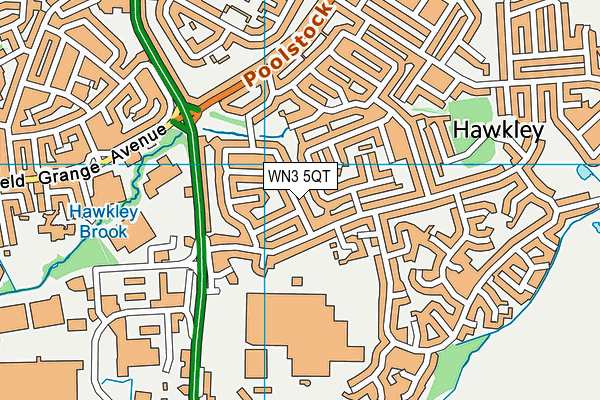 WN3 5QT map - OS VectorMap District (Ordnance Survey) WN3 5QT map - OS VectorMap District (Ordnance Survey)