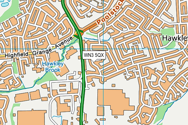 WN3 5QX map - OS VectorMap District (Ordnance Survey) WN3 5QX map - OS VectorMap District (Ordnance Survey)