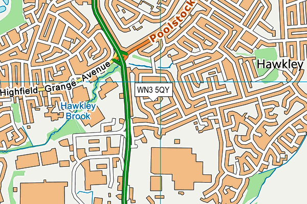 WN3 5QY map - OS VectorMap District (Ordnance Survey) WN3 5QY map - OS VectorMap District (Ordnance Survey)