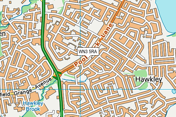 WN3 5RA map - OS VectorMap District (Ordnance Survey) WN3 5RA map - OS VectorMap District (Ordnance Survey)