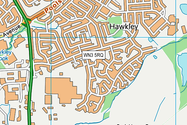WN3 5RQ map - OS VectorMap District (Ordnance Survey) WN3 5RQ map - OS VectorMap District (Ordnance Survey)