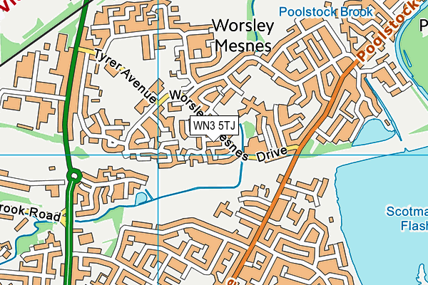 WN3 5TJ map - OS VectorMap District (Ordnance Survey) WN3 5TJ map - OS VectorMap District (Ordnance Survey)