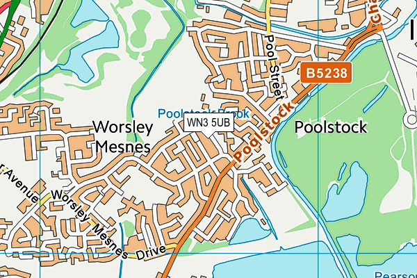 WN3 5UB map - OS VectorMap District (Ordnance Survey) WN3 5UB map - OS VectorMap District (Ordnance Survey)