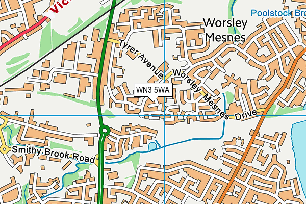 WN3 5WA map - OS VectorMap District (Ordnance Survey) WN3 5WA map - OS VectorMap District (Ordnance Survey)