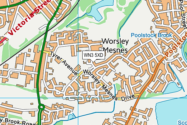WN3 5XD map - OS VectorMap District (Ordnance Survey) WN3 5XD map - OS VectorMap District (Ordnance Survey)