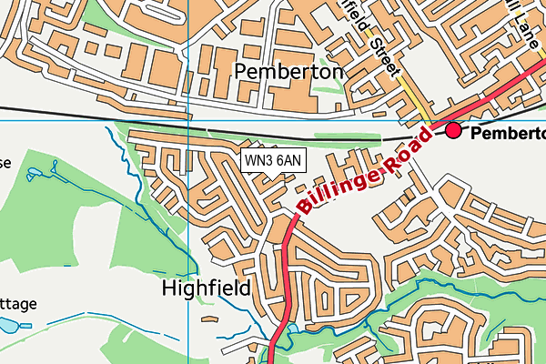 WN3 6AN map - OS VectorMap District (Ordnance Survey) WN3 6AN map - OS VectorMap District (Ordnance Survey)