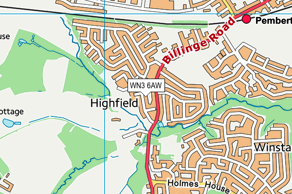 WN3 6AW map - OS VectorMap District (Ordnance Survey) WN3 6AW map - OS VectorMap District (Ordnance Survey)