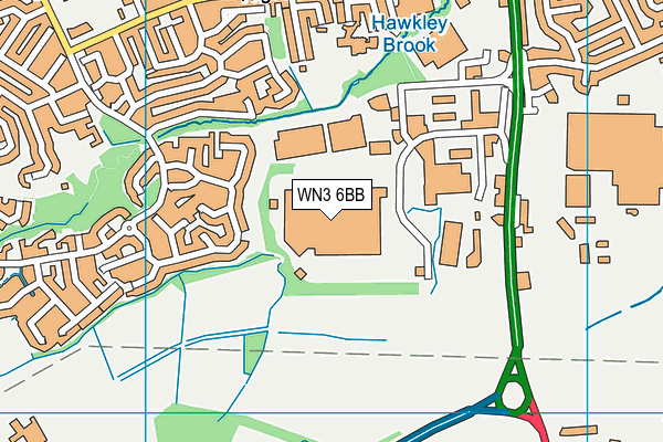 WN3 6BB map - OS VectorMap District (Ordnance Survey) WN3 6BB map - OS VectorMap District (Ordnance Survey)