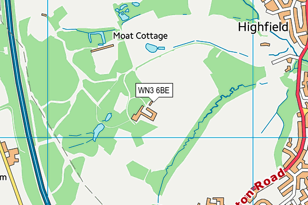 WN3 6BE map - OS VectorMap District (Ordnance Survey) WN3 6BE map - OS VectorMap District (Ordnance Survey)