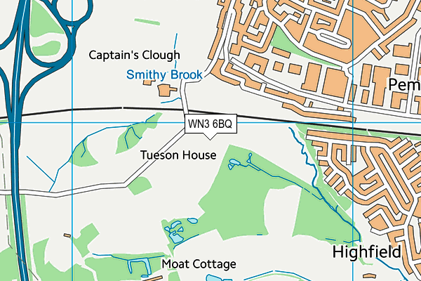 WN3 6BQ map - OS VectorMap District (Ordnance Survey) WN3 6BQ map - OS VectorMap District (Ordnance Survey)