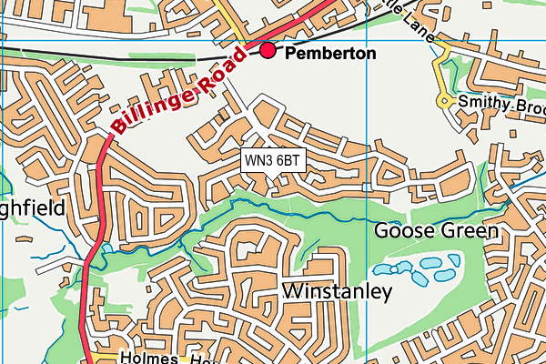 WN3 6BT map - OS VectorMap District (Ordnance Survey) WN3 6BT map - OS VectorMap District (Ordnance Survey)