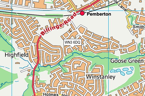 WN3 6DQ map - OS VectorMap District (Ordnance Survey) WN3 6DQ map - OS VectorMap District (Ordnance Survey)