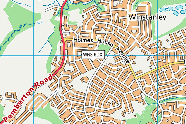 WN3 6DX map - OS VectorMap District (Ordnance Survey) WN3 6DX map - OS VectorMap District (Ordnance Survey)