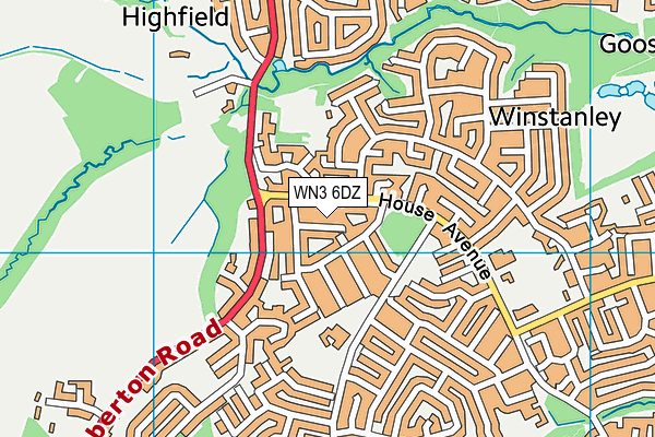 WN3 6DZ map - OS VectorMap District (Ordnance Survey) WN3 6DZ map - OS VectorMap District (Ordnance Survey)