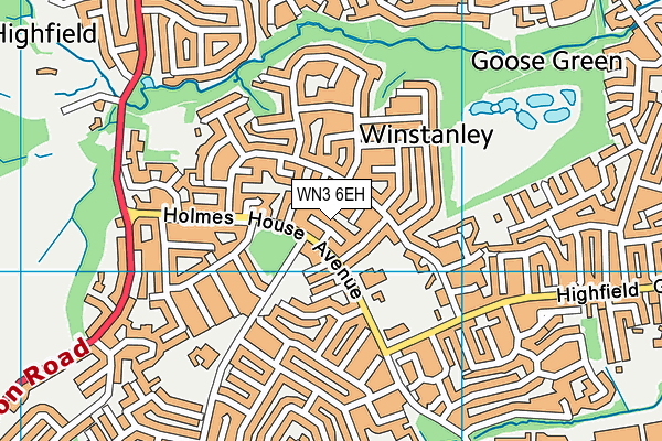 WN3 6EH map - OS VectorMap District (Ordnance Survey) WN3 6EH map - OS VectorMap District (Ordnance Survey)