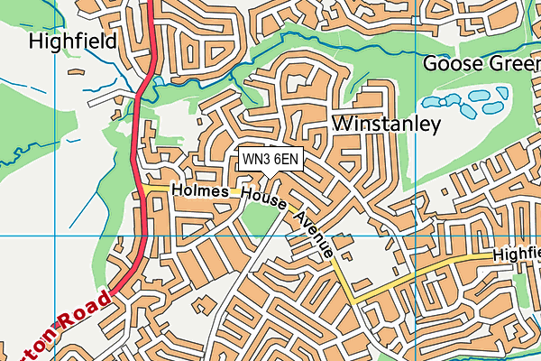 WN3 6EN map - OS VectorMap District (Ordnance Survey) WN3 6EN map - OS VectorMap District (Ordnance Survey)