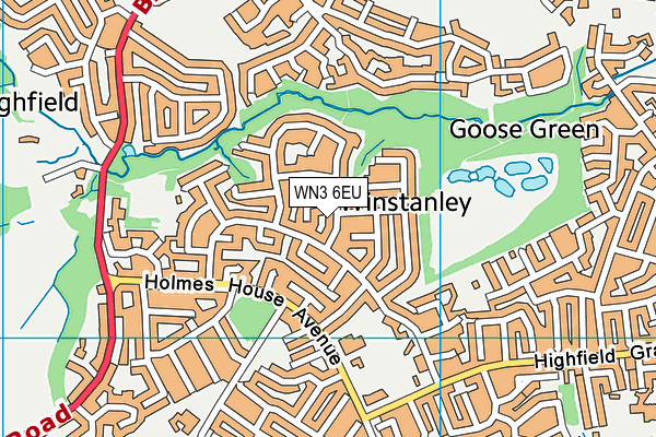 WN3 6EU map - OS VectorMap District (Ordnance Survey) WN3 6EU map - OS VectorMap District (Ordnance Survey)