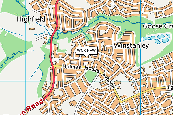 WN3 6EW map - OS VectorMap District (Ordnance Survey) WN3 6EW map - OS VectorMap District (Ordnance Survey)