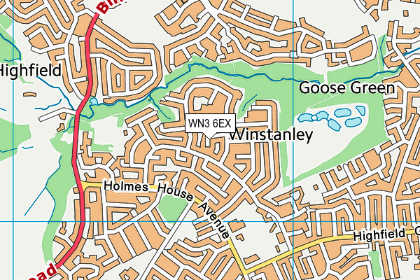 WN3 6EX map - OS VectorMap District (Ordnance Survey) WN3 6EX map - OS VectorMap District (Ordnance Survey)