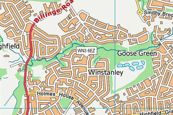 WN3 6EZ map - OS VectorMap District (Ordnance Survey) WN3 6EZ map - OS VectorMap District (Ordnance Survey)