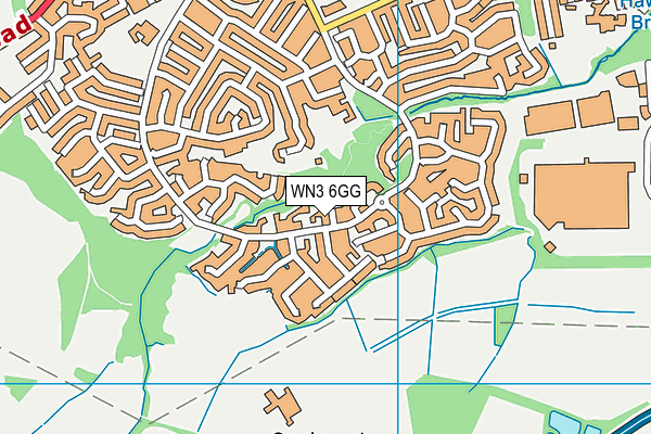 WN3 6GG map - OS VectorMap District (Ordnance Survey) WN3 6GG map - OS VectorMap District (Ordnance Survey)
