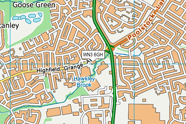 WN3 6GH map - OS VectorMap District (Ordnance Survey) WN3 6GH map - OS VectorMap District (Ordnance Survey)