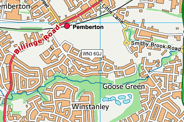 WN3 6GJ map - OS VectorMap District (Ordnance Survey) WN3 6GJ map - OS VectorMap District (Ordnance Survey)