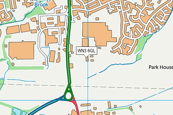 WN3 6GL map - OS VectorMap District (Ordnance Survey)