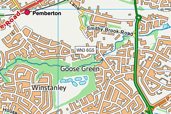 WN3 6GS map - OS VectorMap District (Ordnance Survey) WN3 6GS map - OS VectorMap District (Ordnance Survey)