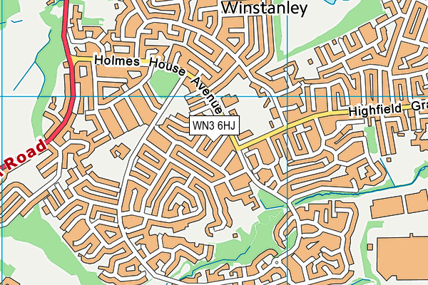 WN3 6HJ map - OS VectorMap District (Ordnance Survey) WN3 6HJ map - OS VectorMap District (Ordnance Survey)