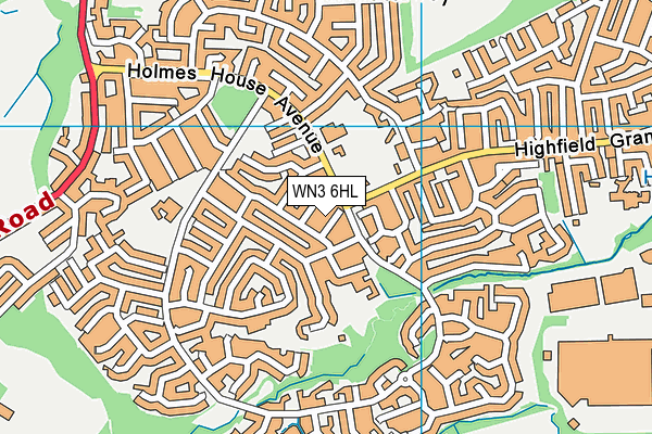 WN3 6HL map - OS VectorMap District (Ordnance Survey) WN3 6HL map - OS VectorMap District (Ordnance Survey)