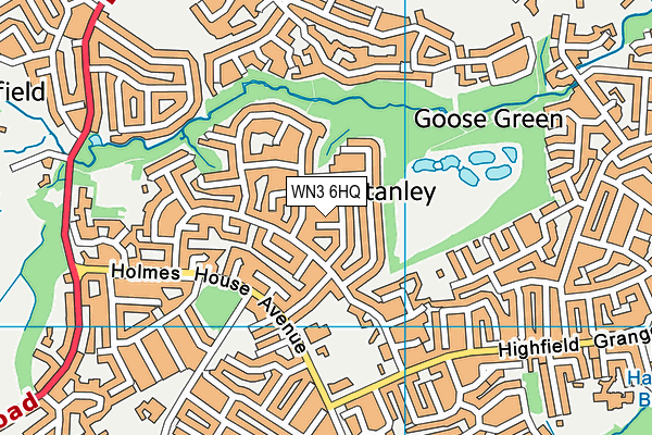 WN3 6HQ map - OS VectorMap District (Ordnance Survey) WN3 6HQ map - OS VectorMap District (Ordnance Survey)