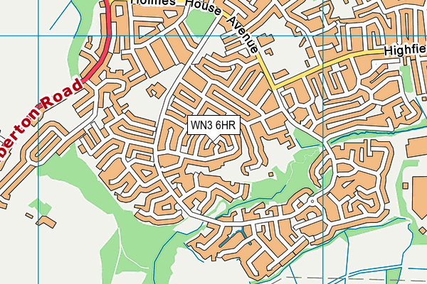 WN3 6HR map - OS VectorMap District (Ordnance Survey) WN3 6HR map - OS VectorMap District (Ordnance Survey)
