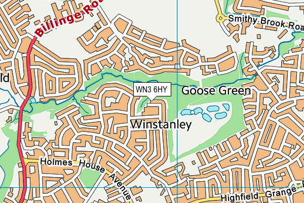 WN3 6HY map - OS VectorMap District (Ordnance Survey) WN3 6HY map - OS VectorMap District (Ordnance Survey)