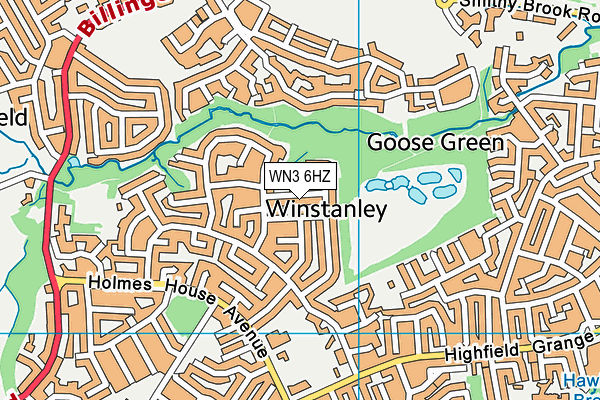 WN3 6HZ map - OS VectorMap District (Ordnance Survey) WN3 6HZ map - OS VectorMap District (Ordnance Survey)