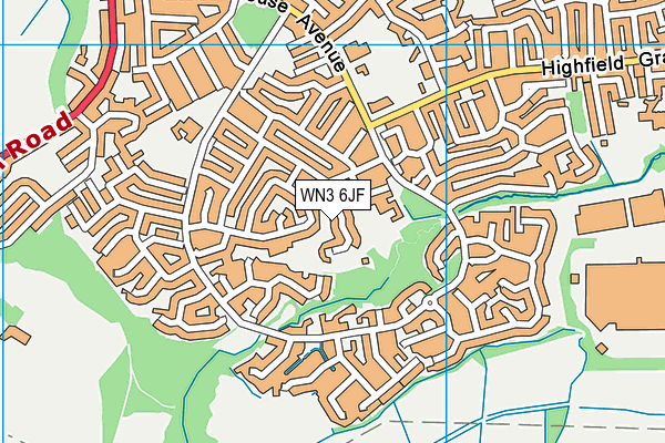 WN3 6JF map - OS VectorMap District (Ordnance Survey) WN3 6JF map - OS VectorMap District (Ordnance Survey)