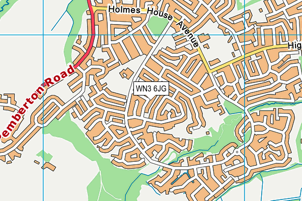 WN3 6JG map - OS VectorMap District (Ordnance Survey) WN3 6JG map - OS VectorMap District (Ordnance Survey)