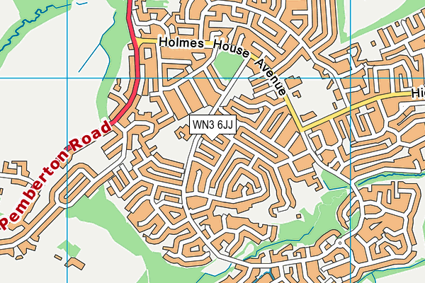 WN3 6JJ map - OS VectorMap District (Ordnance Survey) WN3 6JJ map - OS VectorMap District (Ordnance Survey)