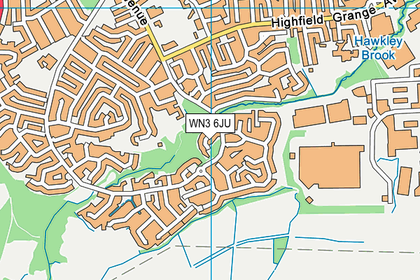 WN3 6JU map - OS VectorMap District (Ordnance Survey) WN3 6JU map - OS VectorMap District (Ordnance Survey)