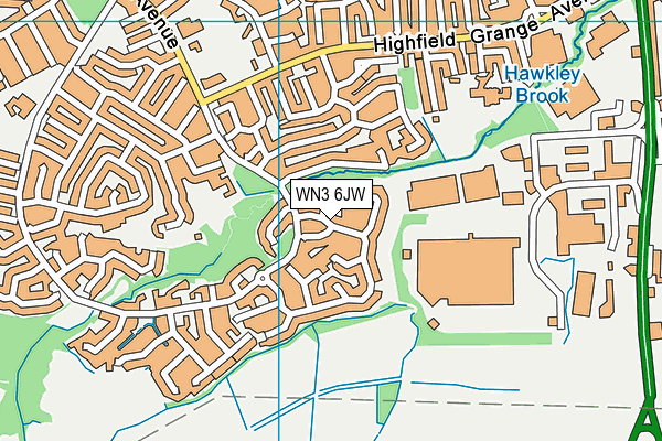 WN3 6JW map - OS VectorMap District (Ordnance Survey) WN3 6JW map - OS VectorMap District (Ordnance Survey)