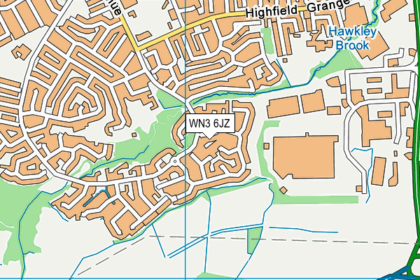 WN3 6JZ map - OS VectorMap District (Ordnance Survey) WN3 6JZ map - OS VectorMap District (Ordnance Survey)