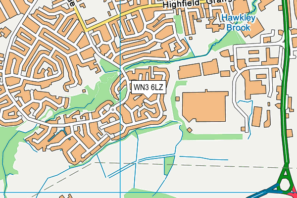 WN3 6LZ map - OS VectorMap District (Ordnance Survey) WN3 6LZ map - OS VectorMap District (Ordnance Survey)