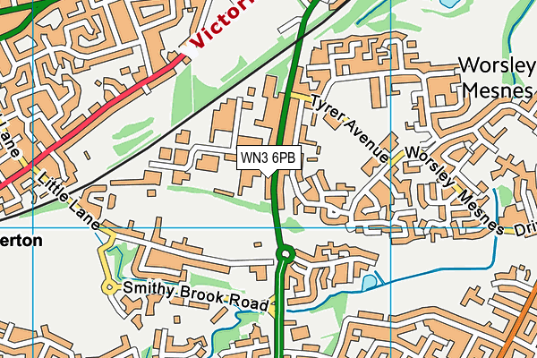 WN3 6PB map - OS VectorMap District (Ordnance Survey) WN3 6PB map - OS VectorMap District (Ordnance Survey)