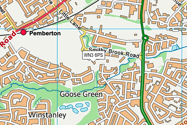 WN3 6PS map - OS VectorMap District (Ordnance Survey) WN3 6PS map - OS VectorMap District (Ordnance Survey)