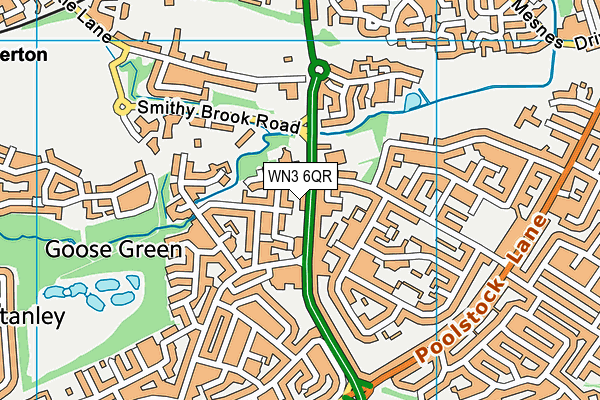 WN3 6QR map - OS VectorMap District (Ordnance Survey) WN3 6QR map - OS VectorMap District (Ordnance Survey)