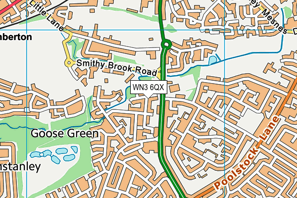 WN3 6QX map - OS VectorMap District (Ordnance Survey) WN3 6QX map - OS VectorMap District (Ordnance Survey)